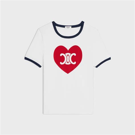 celine triomphe tshirt|HEART TRIOMPHE T.